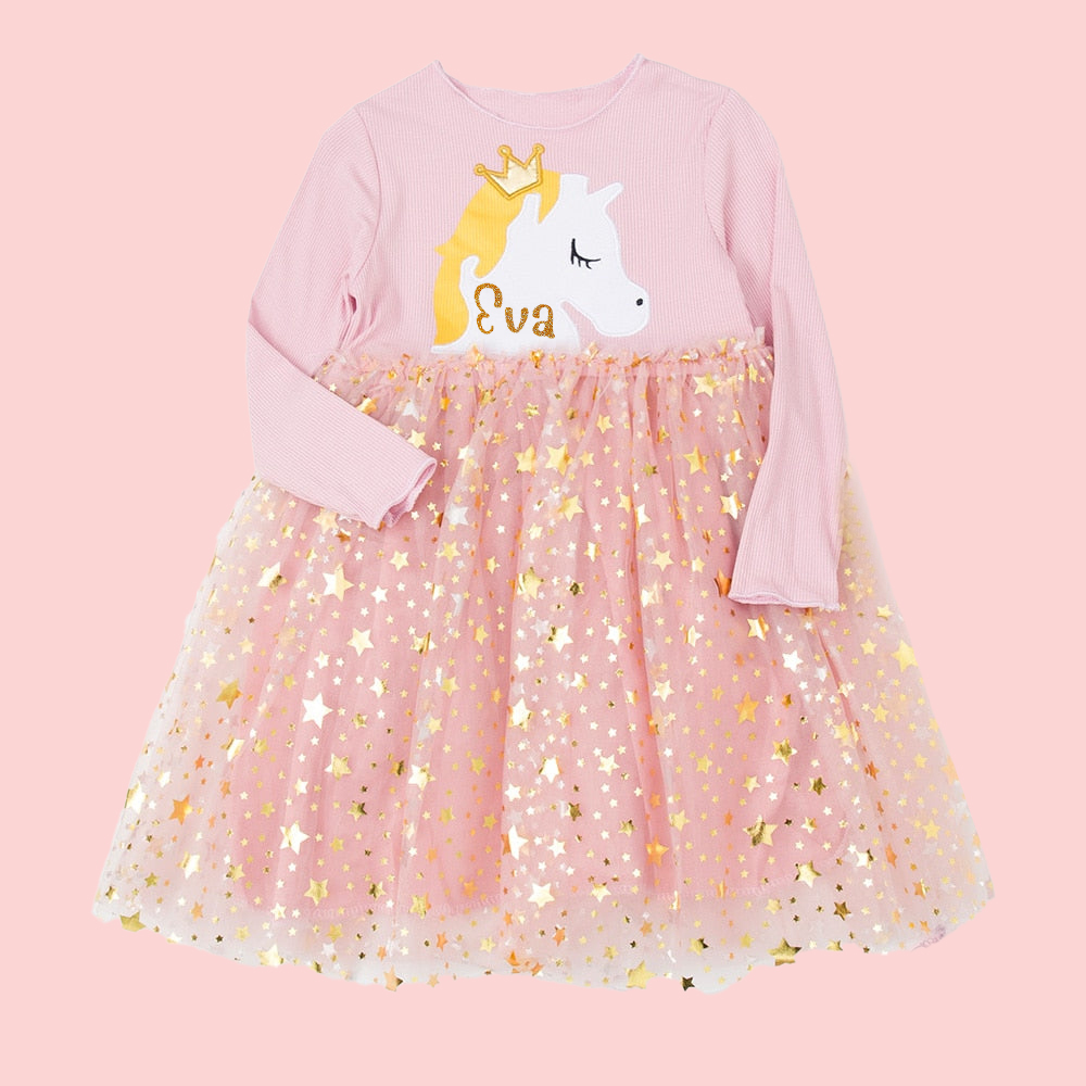 Personalized Girl Unicorn Tutu Dress| Dress07