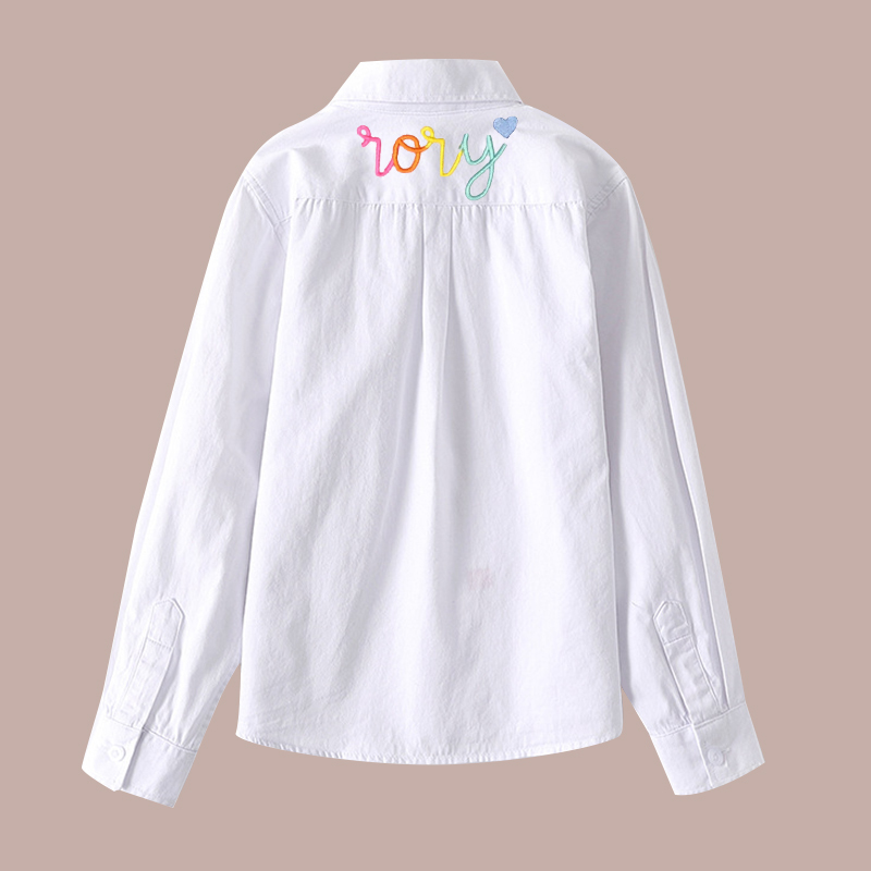 Personalized Girls Embroidered Rainbow Dance Cover Up Shirt| Cloth152