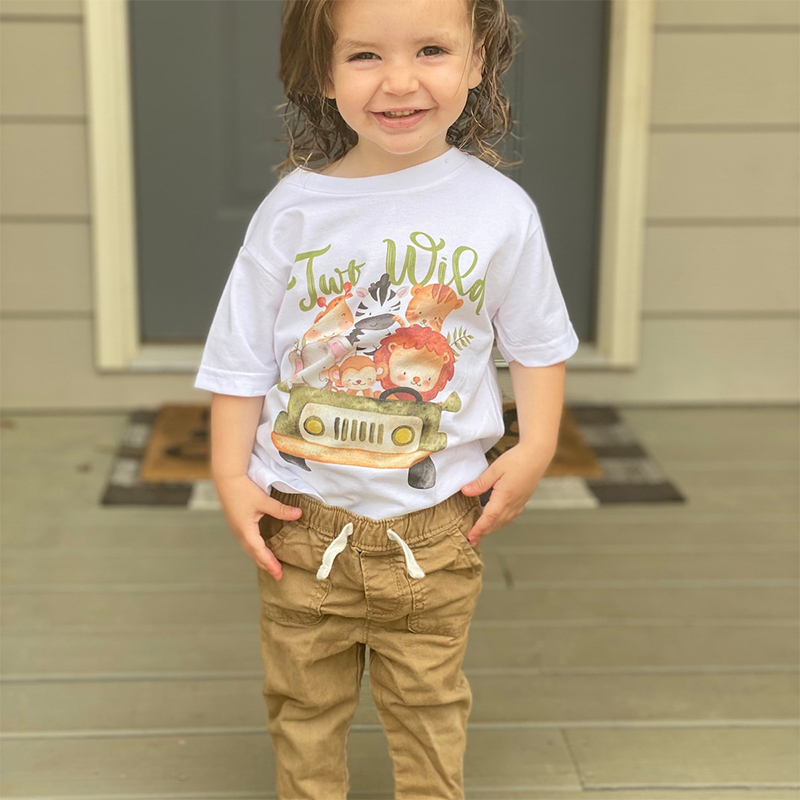 Personalized Kid Safari Birthday Cozy T-Shirt| Cloth1446
