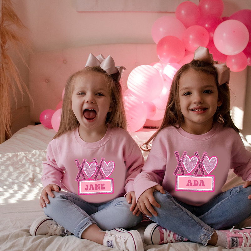Personalized Girl Valentine's Day Sweatshirt| Cloth21301