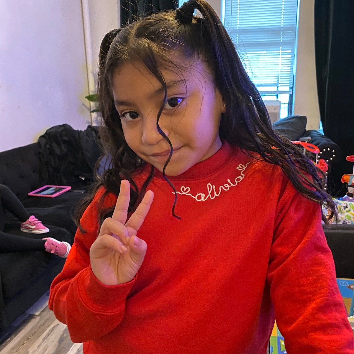 Personalized Kid Embroidered Valentine's Day Sweatshirt| Cloth215