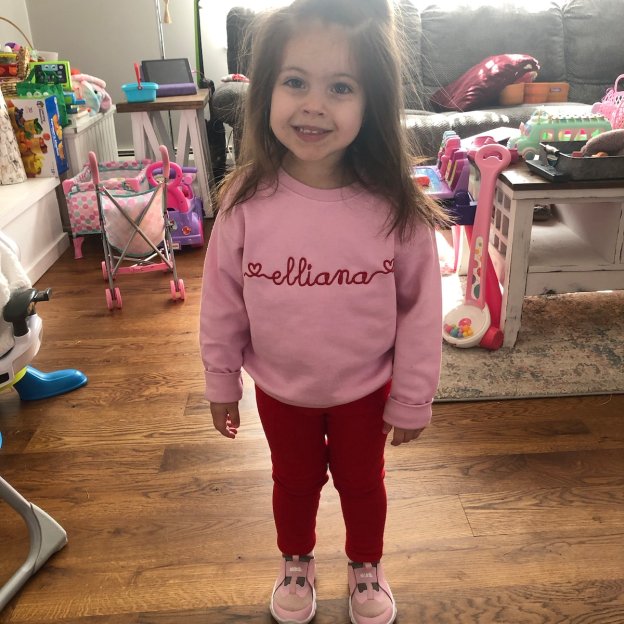 Personalized Kid Embroidered Valentine's Day Sweatshirt| Cloth215