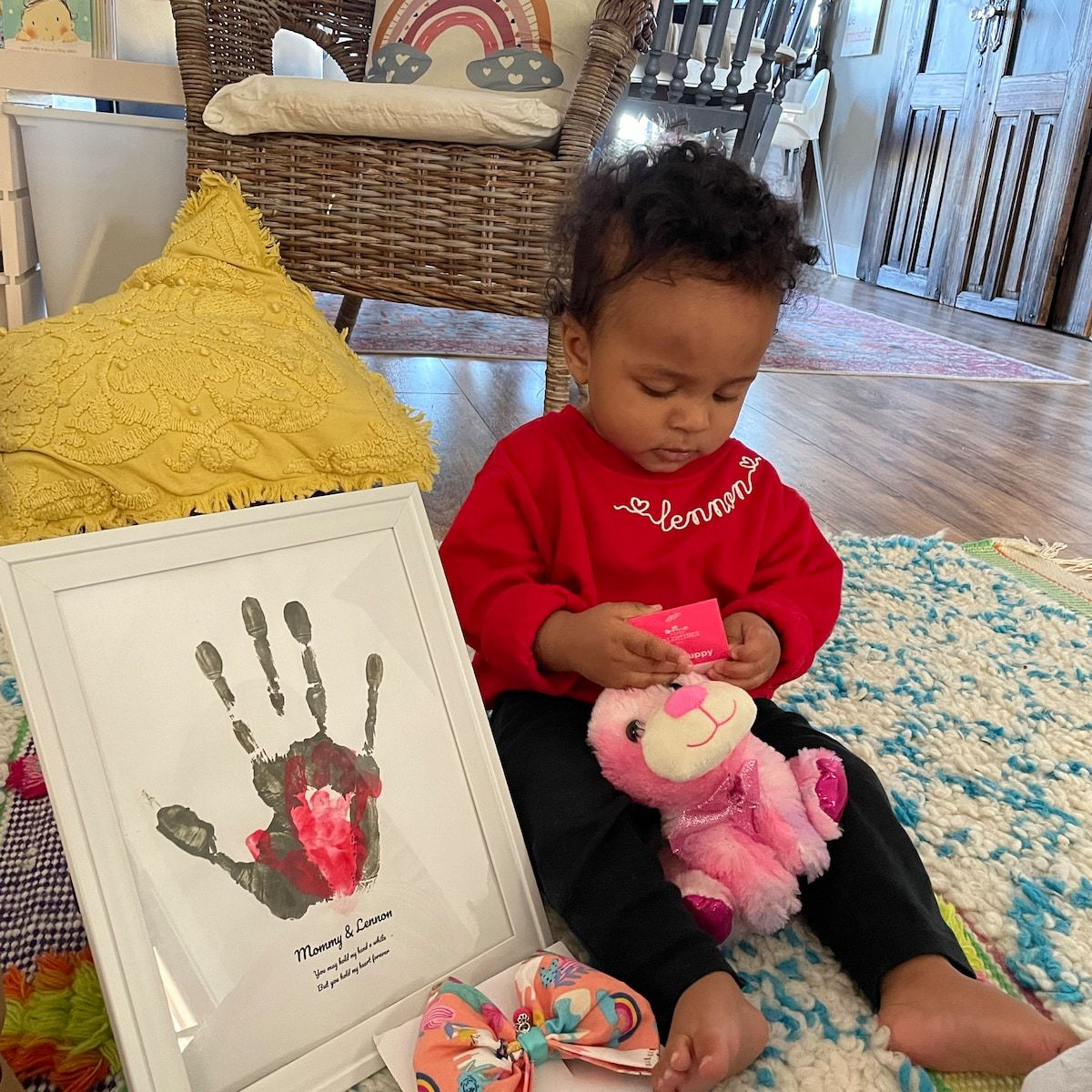 Personalized Kid Embroidered Valentine's Day Sweatshirt| Cloth215