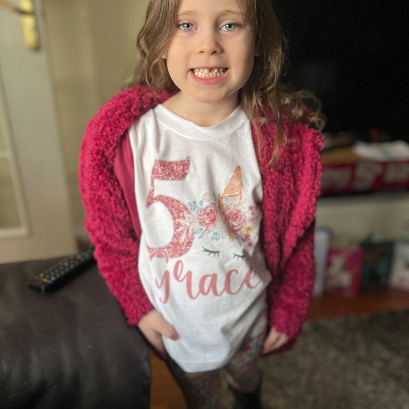 Personalized Girl Unicorn Birthday Party T-Shirt| Cloth1448