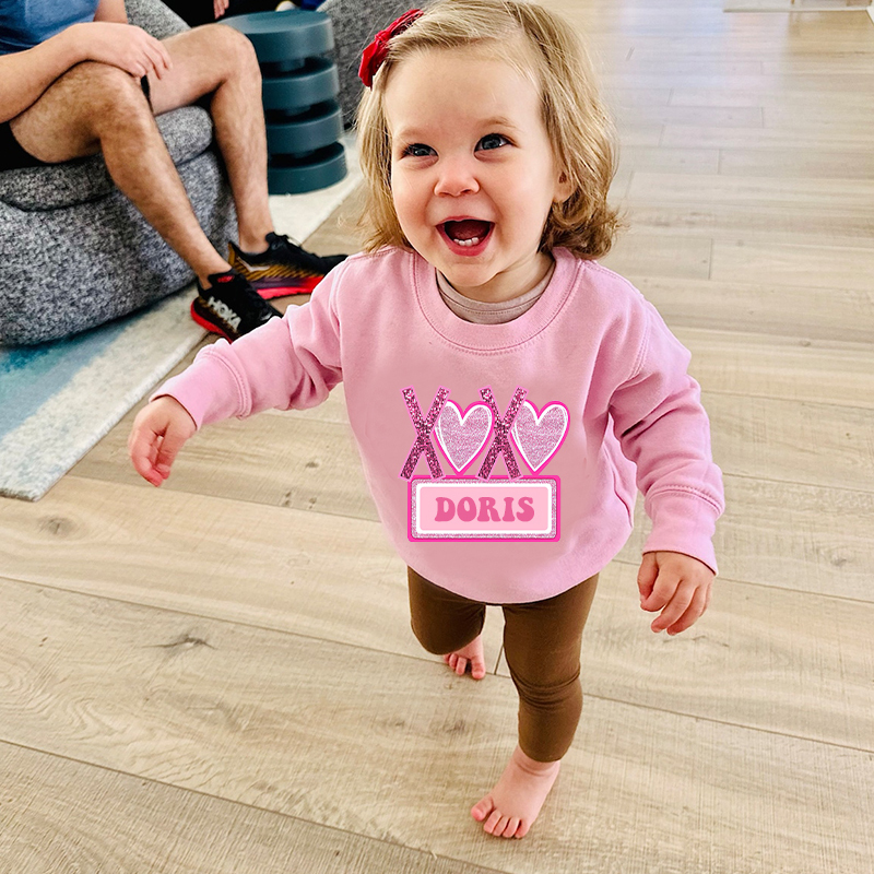 Personalized Girl Valentine's Day Sweatshirt| Cloth21301