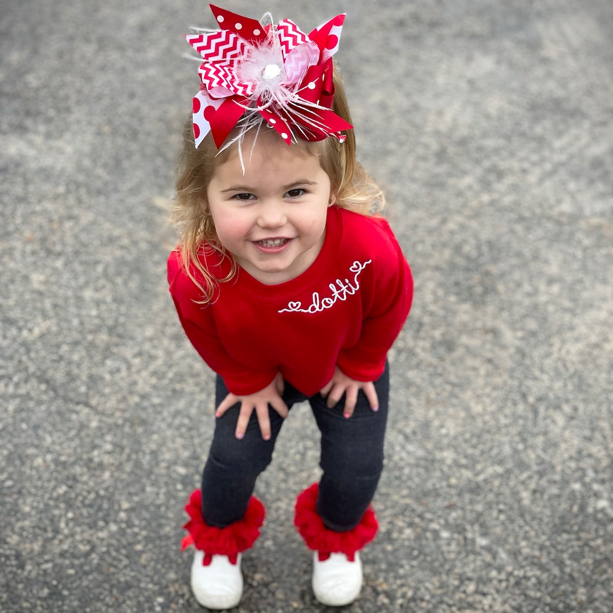 Personalized Kid Embroidered Valentine's Day Sweatshirt| Cloth215