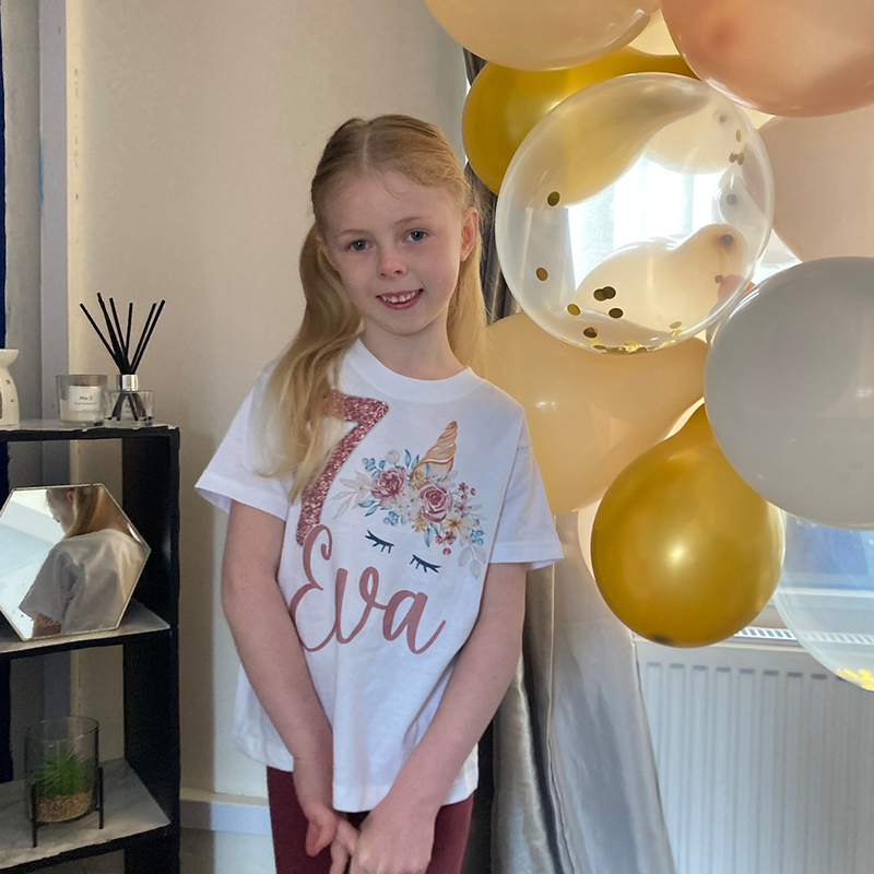 Personalized Girl Unicorn Birthday Party T-Shirt| Cloth1448