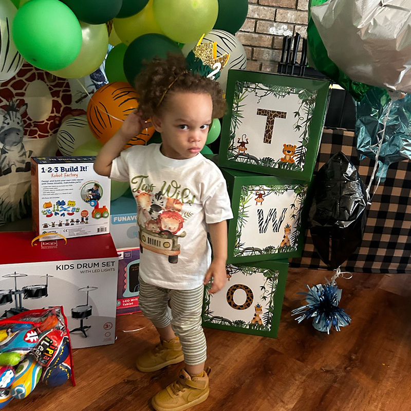 Personalized Kid Safari Birthday Cozy T-Shirt| Cloth1446