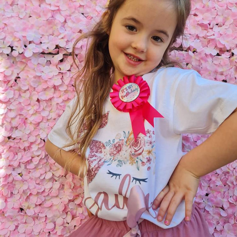 Personalized Girl Unicorn Birthday Party T-Shirt| Cloth1448