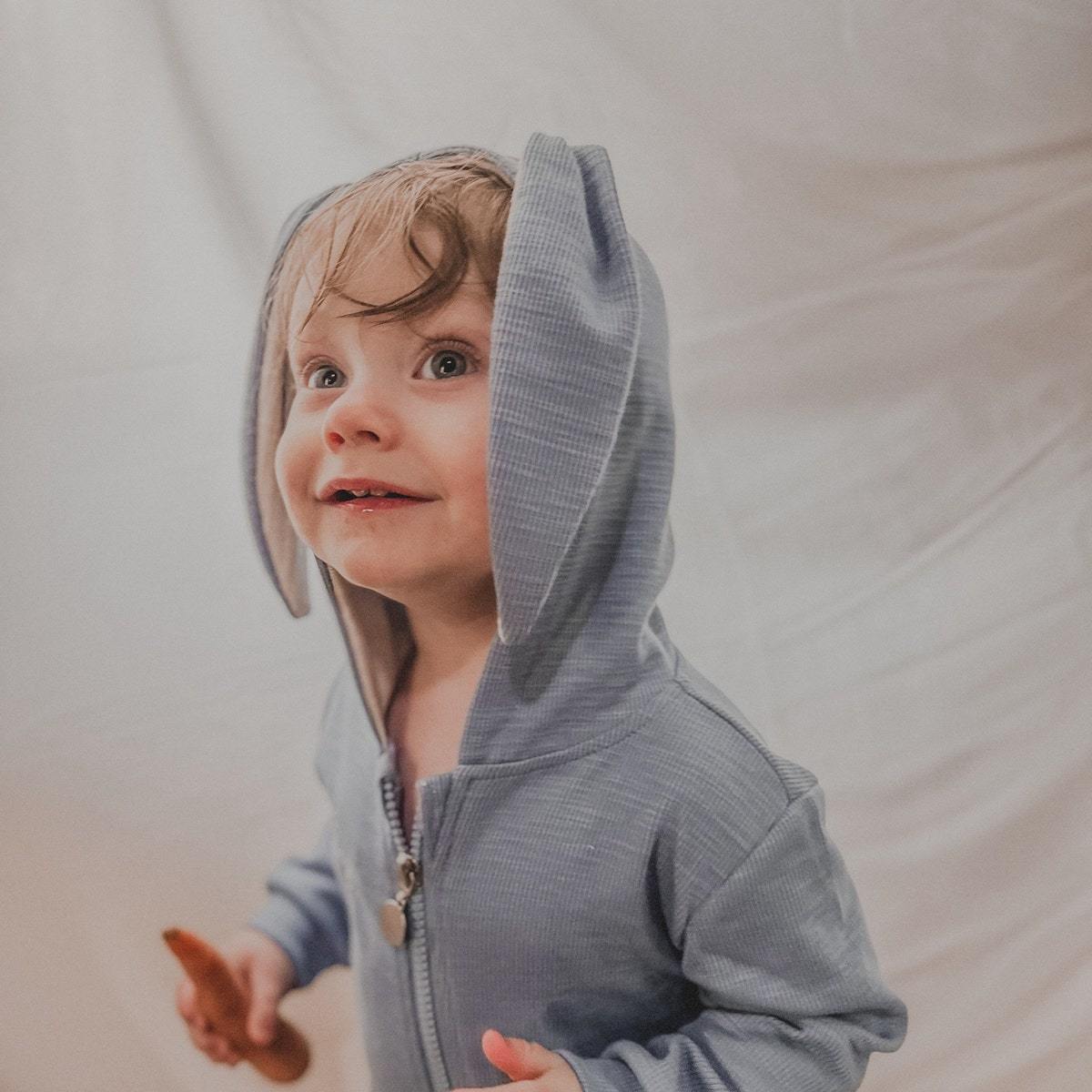 Personalized Embroidered Bunny Ear Baby Romper| Cloth121