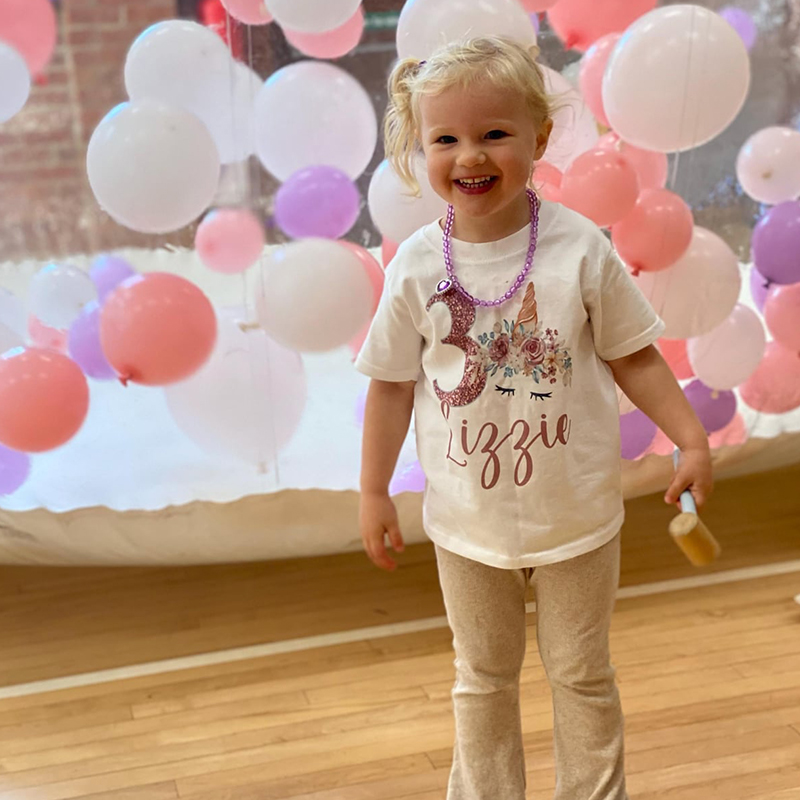 Personalized Girl Unicorn Birthday Party T-Shirt| Cloth1448