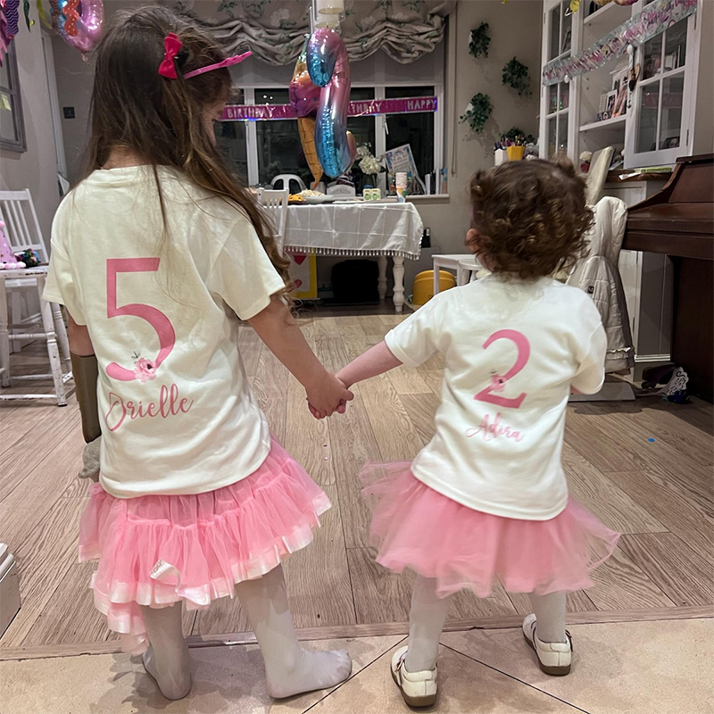 Personalized Girl Unicorn Birthday Party T-Shirt| Cloth1447