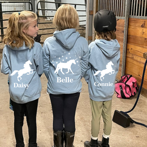 Personalized Kids Horse Riding Hoodie| Cloth80