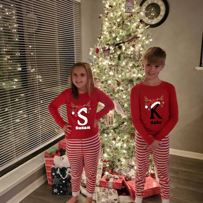 Personalized Family Monogram Christmas Pajamas Set| Cloth2402