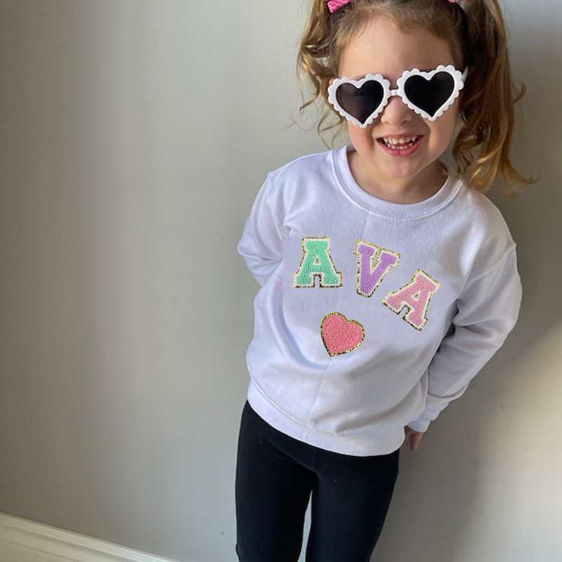 Personalized Girls Patches Sweatshirt |Cloth194