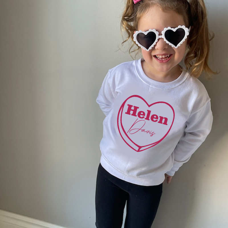 Personalized Girl Valentine's Day Sweatshirt| Cloth214