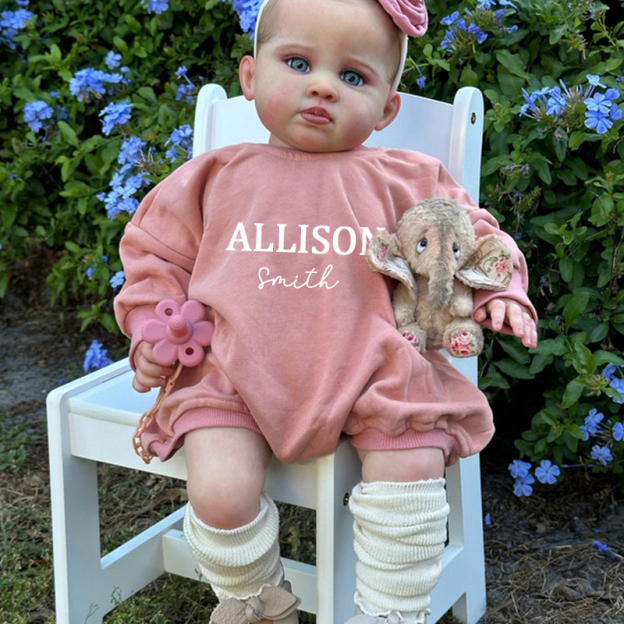 Personalized Baby Name Sweatshirt Romper| BBcloth73