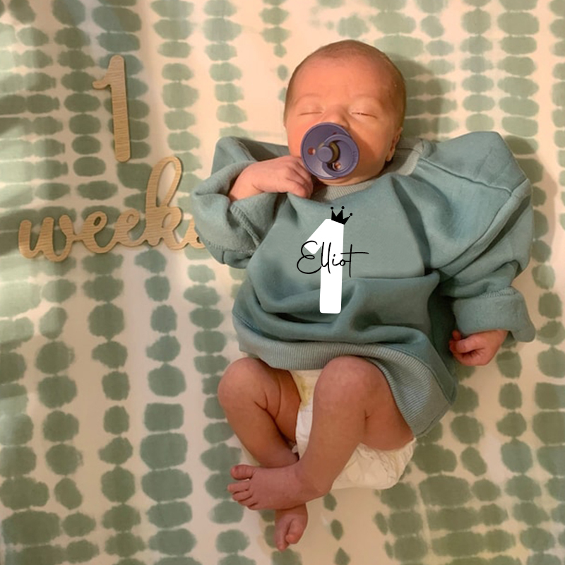 Personalized Kids Name Age Sweatshirt| Cloth1502