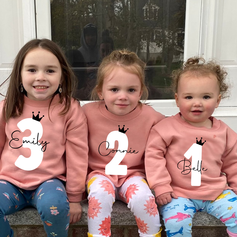 Personalized Kids Name Age Sweatshirt| Cloth1502