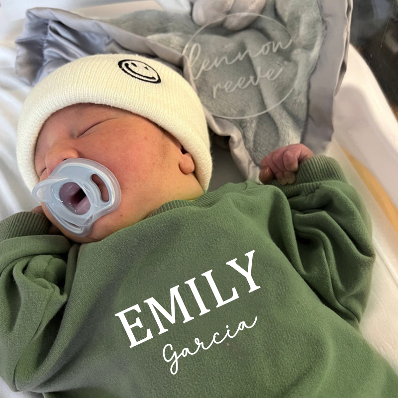 Personalized Baby Name Sweatshirt Romper| BBcloth73