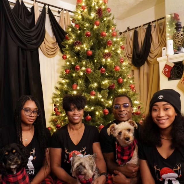 Personalised Family Christmas Monogrammed Name T-Shirt| Match04