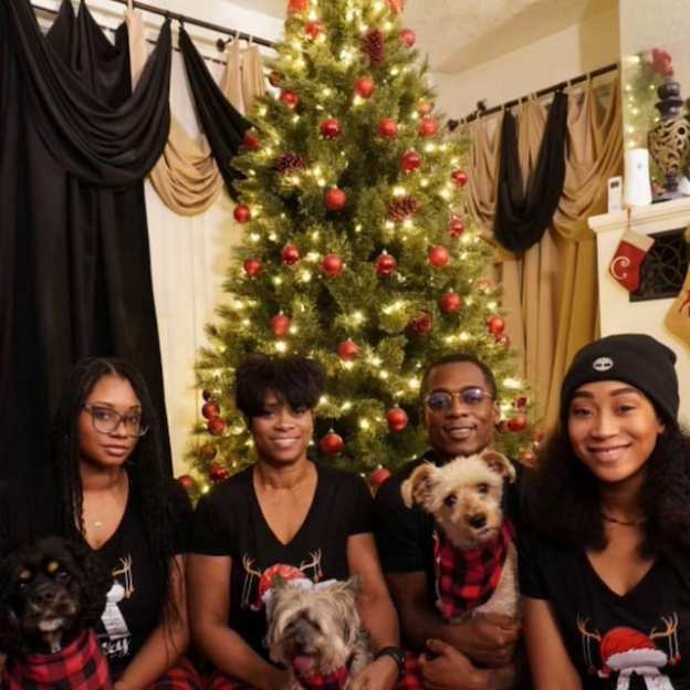 Personalised Family Christmas Monogrammed Name T-Shirt| Match04