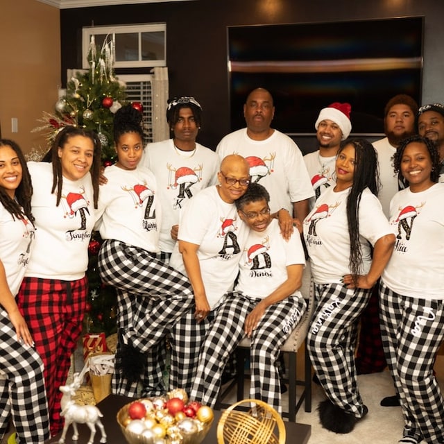 Personalised Family Christmas Monogrammed Name T-Shirt| Match04