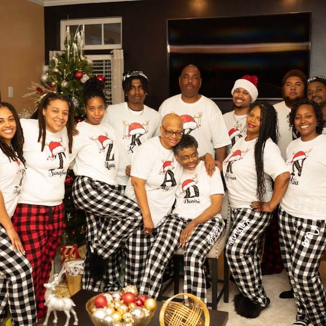 Personalised Family Christmas Monogrammed Name T-Shirt| Match04