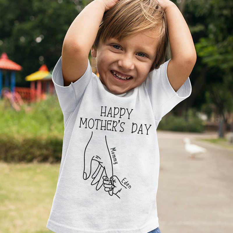 Personalized Kid HappyMother's Day T-Shirt| Cloth1437