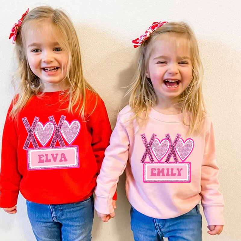 Personalized Girl Valentine's Day Sweatshirt| Cloth21301