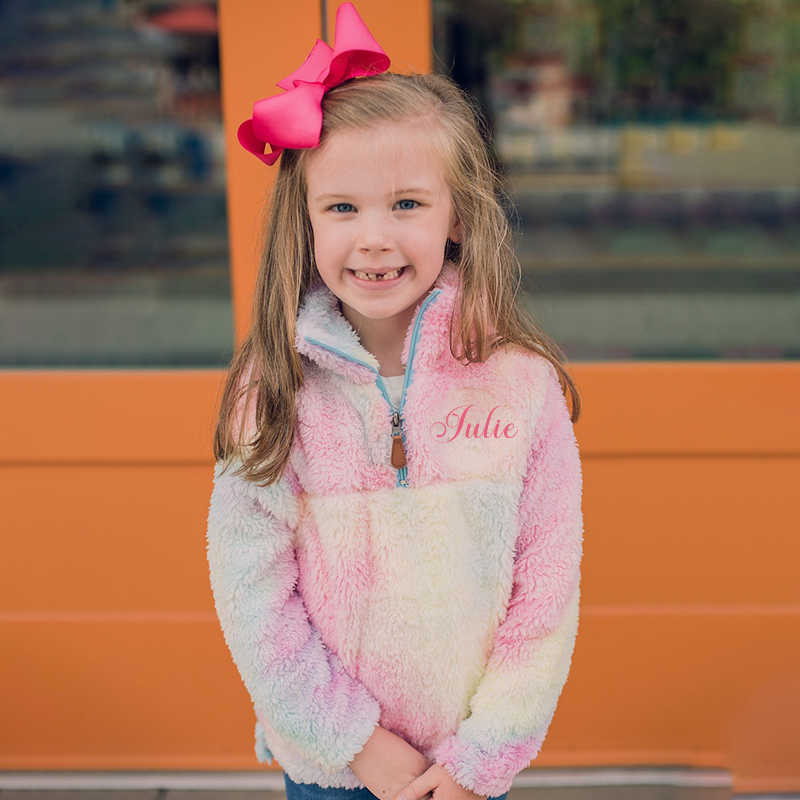 Personalized Mom & Me Tie Dye Monogram Matching Pullover Jacket| Cloth90