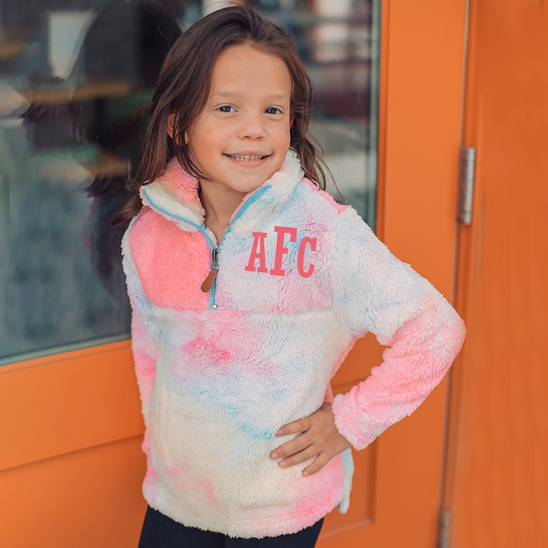 Personalized Mom & Me Tie Dye Monogram Matching Pullover Jacket| Cloth90