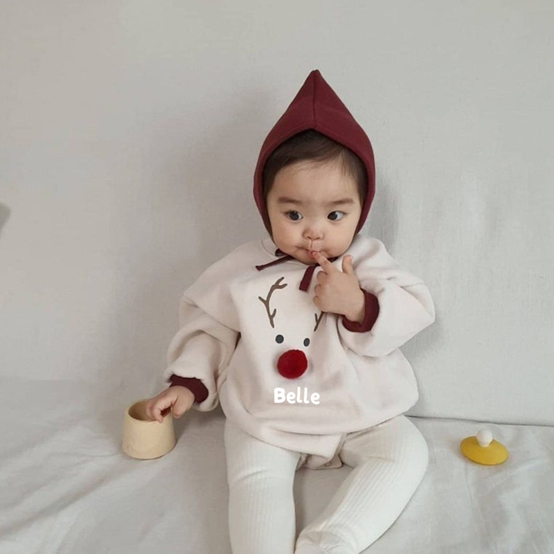 Personalized Baby Christmas Romper With Hat| BBCloth78