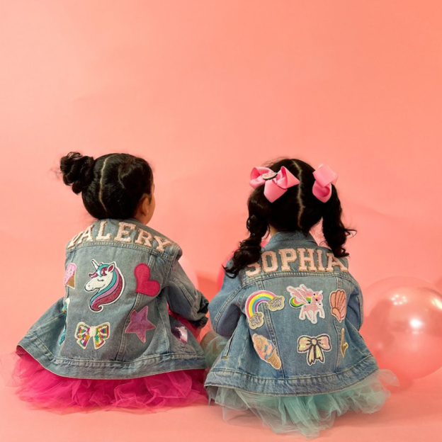 Personalized Kids Denim Patch Jacket| Cloth178