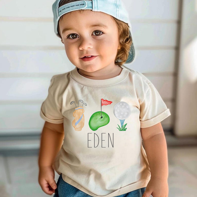 Personalized Kid Future Golfer Name T-Shirt| Cloth1433