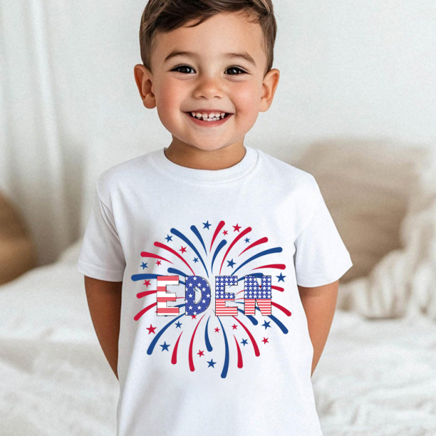 Personalized Kid 4th Of July Independence T-Shirt| Cloth1460
