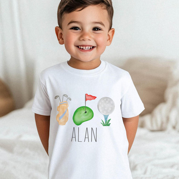 Personalized Kid Future Golfer Name T-Shirt| Cloth1433