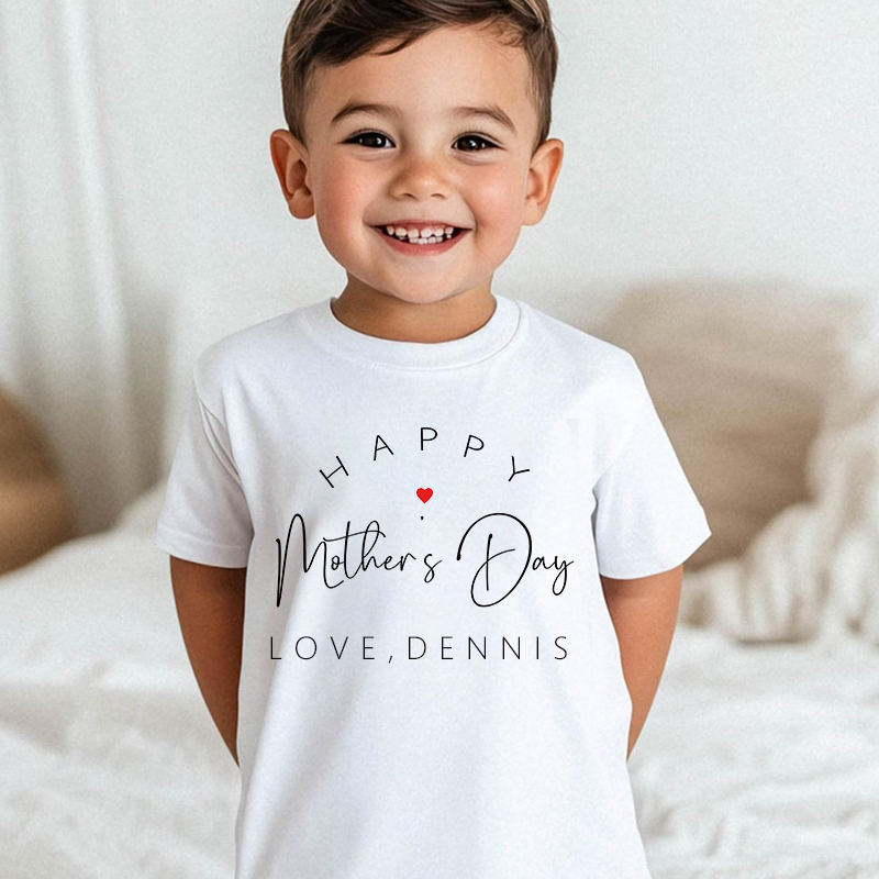 Personalized Kid Happy Mother's Day T-Shirt| Cloth1438