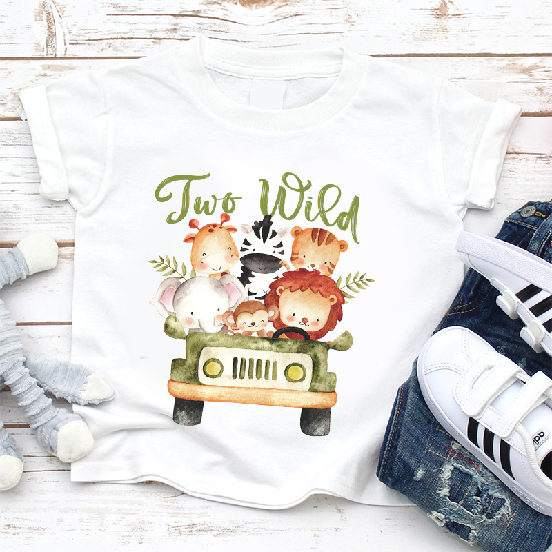 Personalized Kid Safari Birthday Cozy T-Shirt| Cloth1446