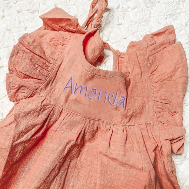 Personalized GirlsSleeveless Ruffle Dress| Dress01