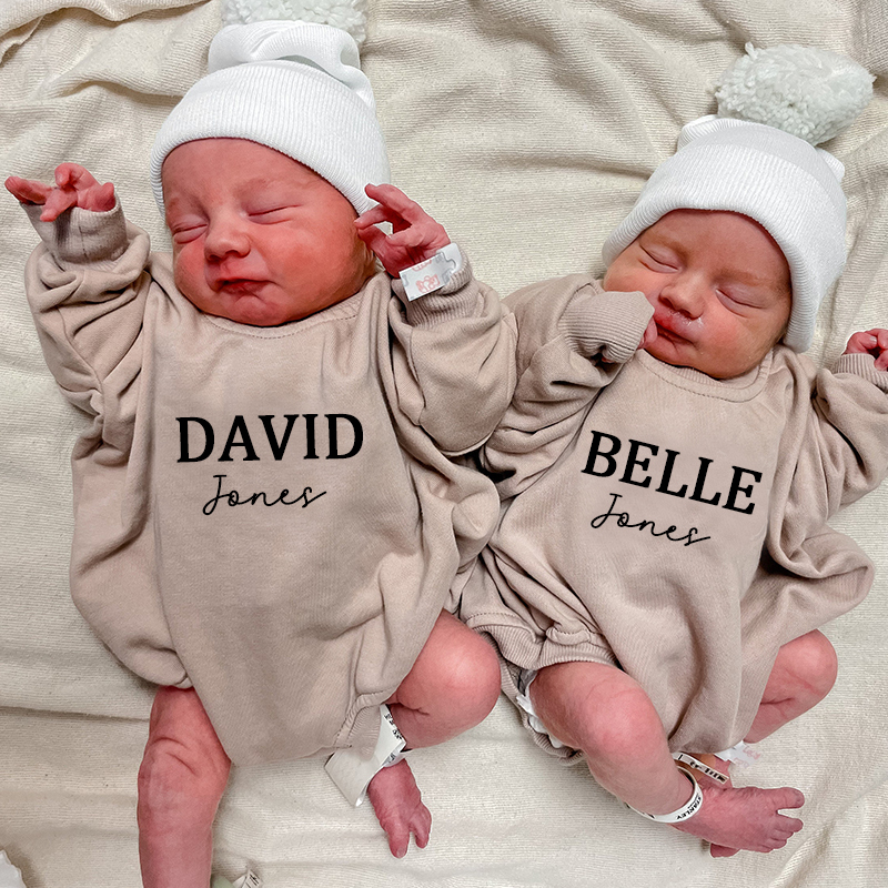 Personalized Baby Name Sweatshirt Romper| BBcloth73