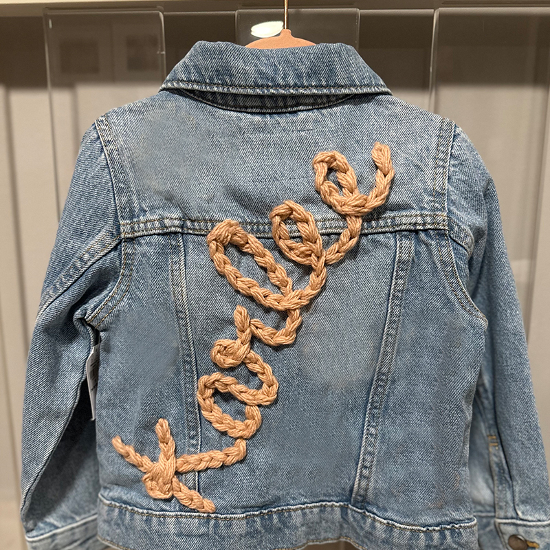 Personalized Kids Hand Embroidered Denim Jacket| Cloth161