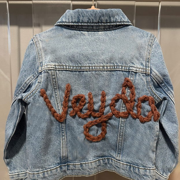 Personalized Kids Hand Embroidered Denim Jacket| Cloth161