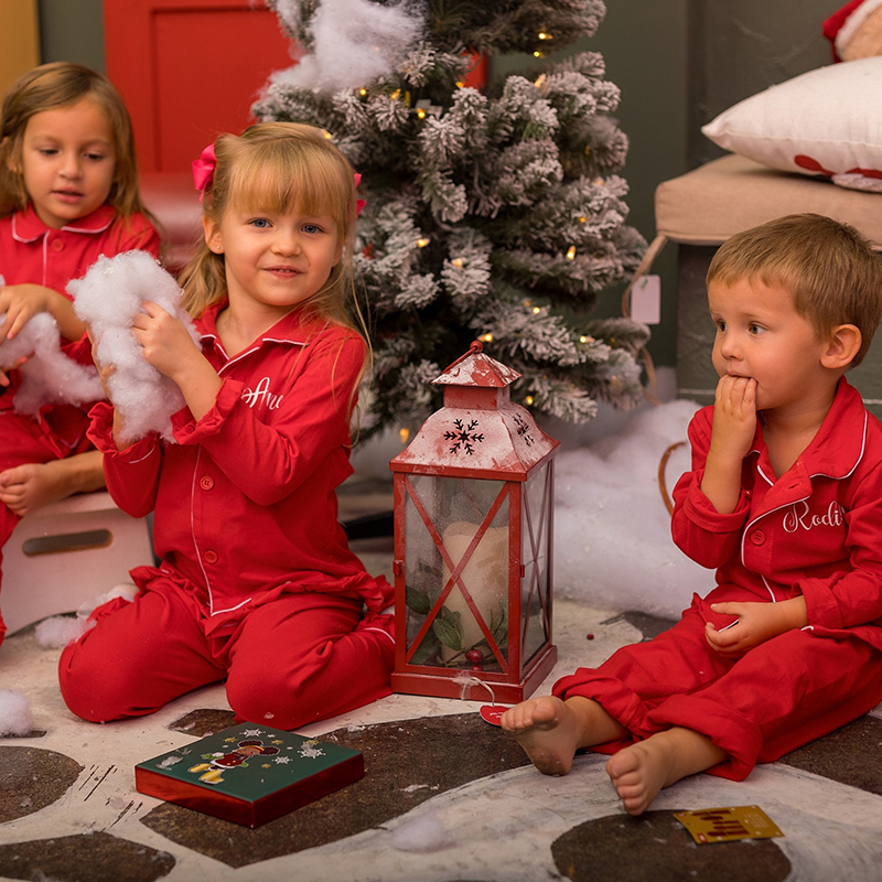 Personalized Kids Monogrammed Name Christmas Pajamas| Cloth193