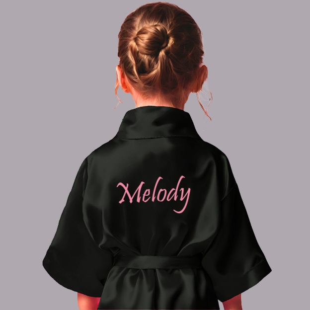 Personalized Girls Birthday Party Silk Robe| Cloth159