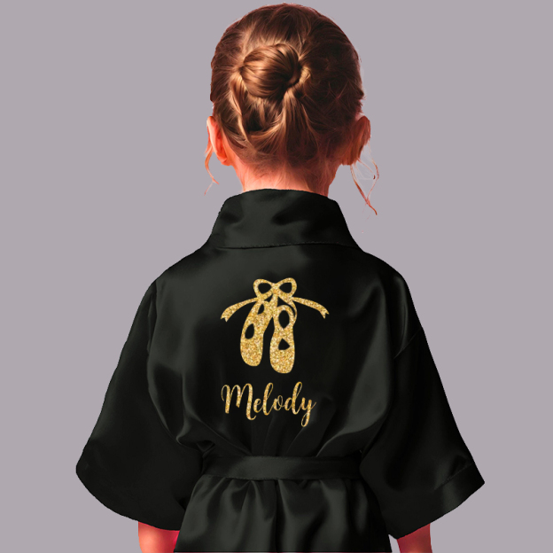 Personalized Girls Dance Party Silk Robe| Cloth160