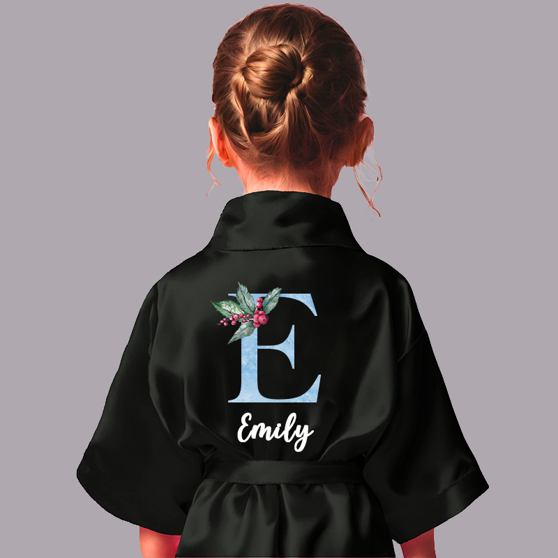 Personalized Girls Xmas Party Silk Robe| Cloth209