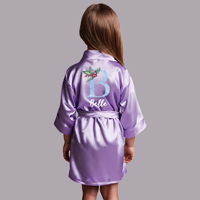Personalized Girls Xmas Party Silk Robe| Cloth209