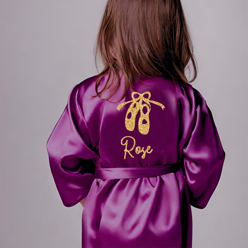 Personalized Girls Dance Party Silk Robe| Cloth160