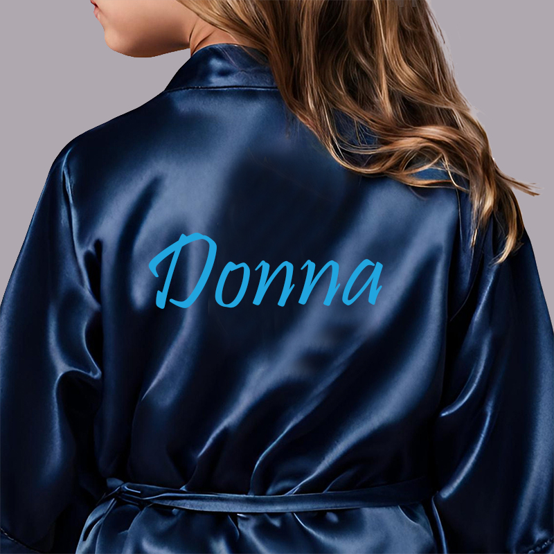 Personalized Girls Birthday Party Silk Robe| Cloth159